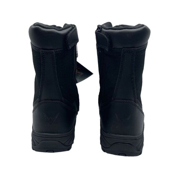 Thorogood Mens 8" Stealth Combat Boots Black Leather Side Zip Lace Up 12 M New - Picture 3 of 12